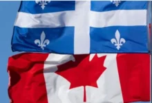 Canadian and Quebec flags illustrating the renewed debate over Quebec separation and independence