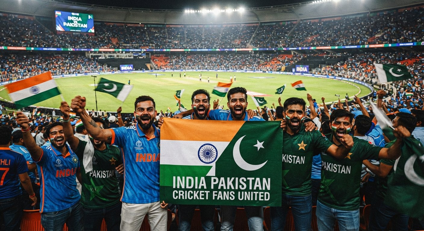 Pakistan and India cricket teams facing each other as ticket demand surges for the 2027 World Cup.