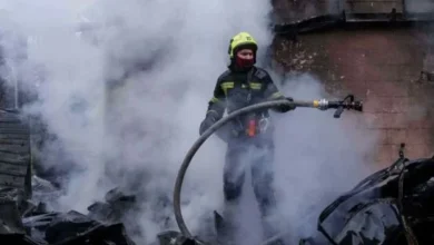 Damage and destruction in Ukraine following a Russian missile and drone attack.