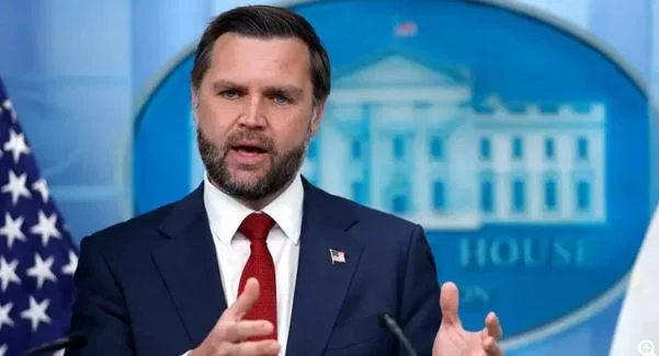 US Vice President JD Vance speaking about the Trump administration’s policy on the Iran conflict