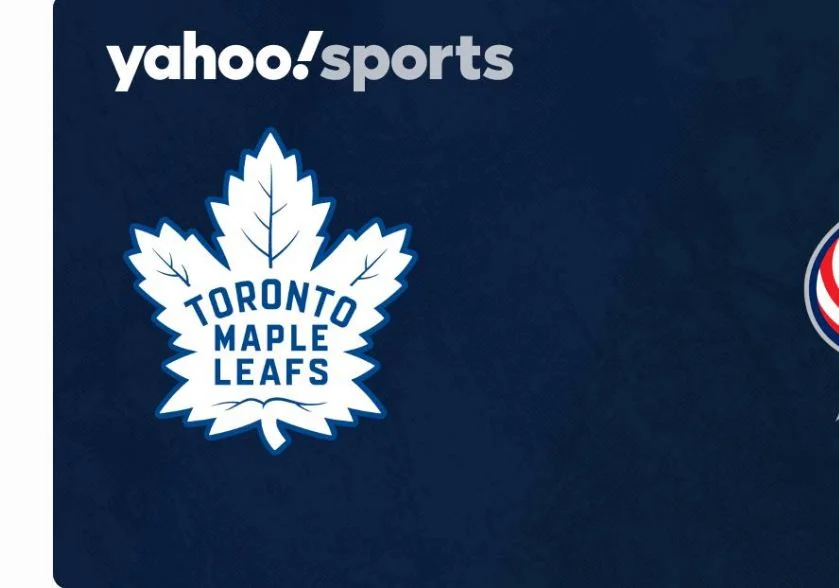 Toronto Maple Leafs celebrate a 6-2 victory over the Columbus Blue Jackets in an NHL game.