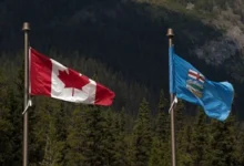 Alberta provincial flag ahead of the October 19, 2026, referendum on separation from Canada
