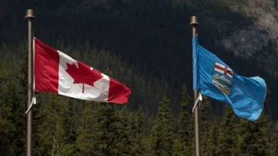 Alberta provincial flag ahead of the October 19, 2026, referendum on separation from Canada