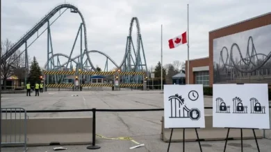 Roller coasters at Canadian amusement parks temporarily closed after a fatal accident in Georgia