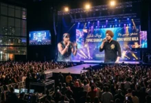 Sidhu Moose Wala hologram performance at a concert in Canada